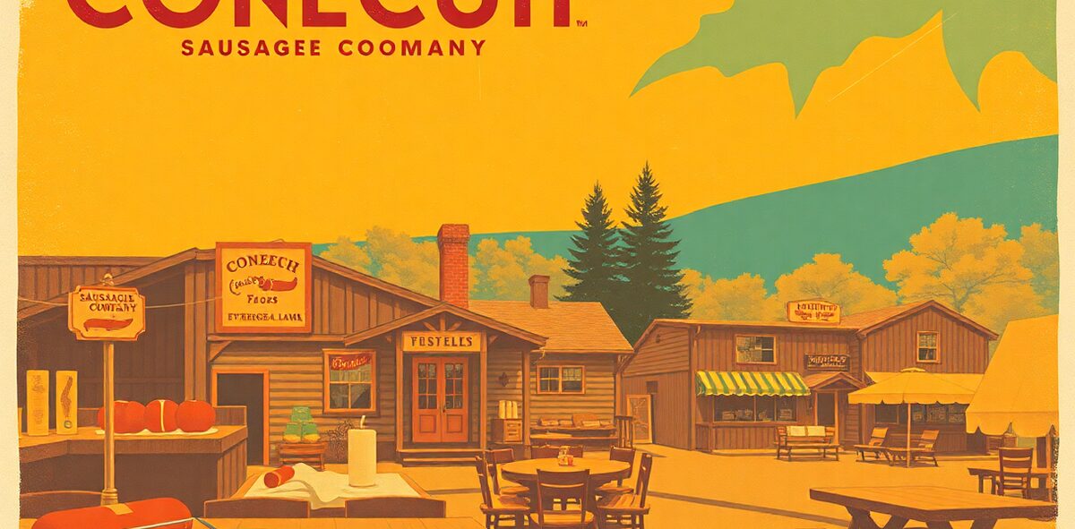 Illustrated featured image of Conecuh Sausage Company, Evergreen, Alabama — a Kick-It Pick