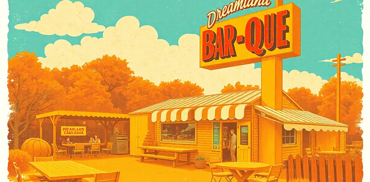 Illustrated featured image of Dreamland Bar-B-Que, Tuscaloosa, Alabama — a Kick-It Pick