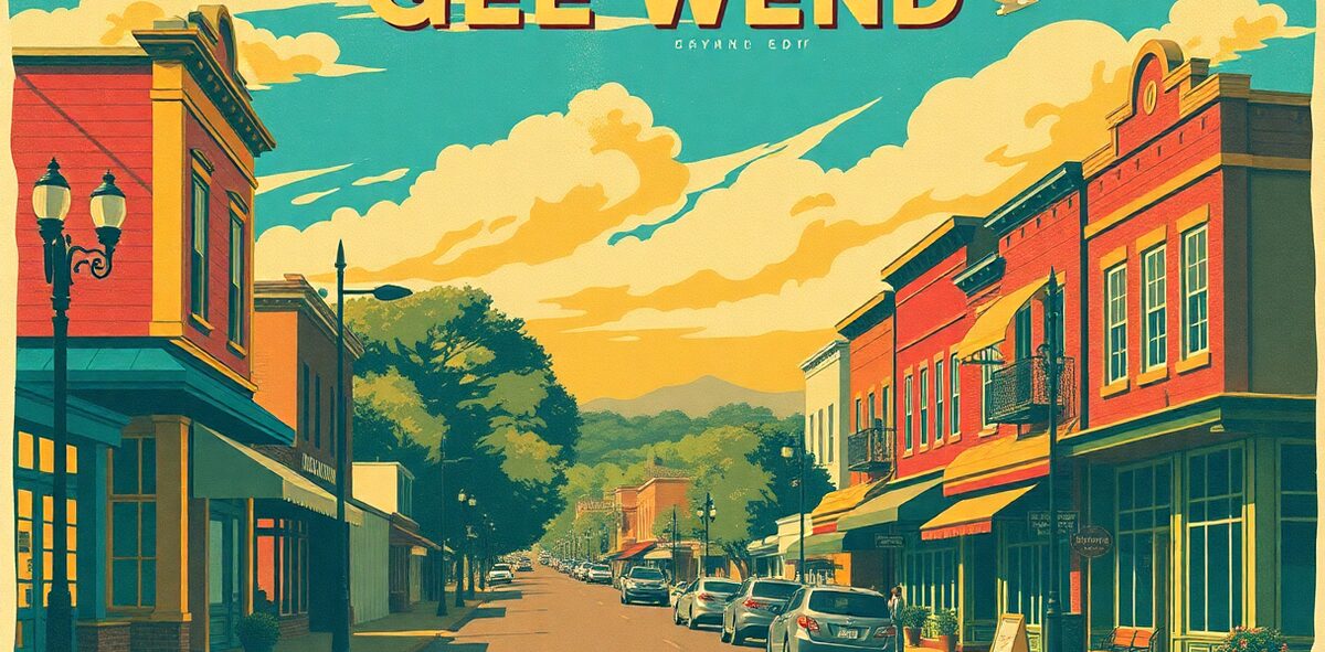 Illustrated featured image of Gee's Bend (Boykin), Boykin, Alabama — a Kick-It Pick