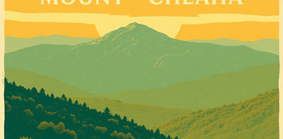 Illustrated featured image of Mount Cheaha, Cheaha State Park, Delta, Alabama — a Kick-It Pick