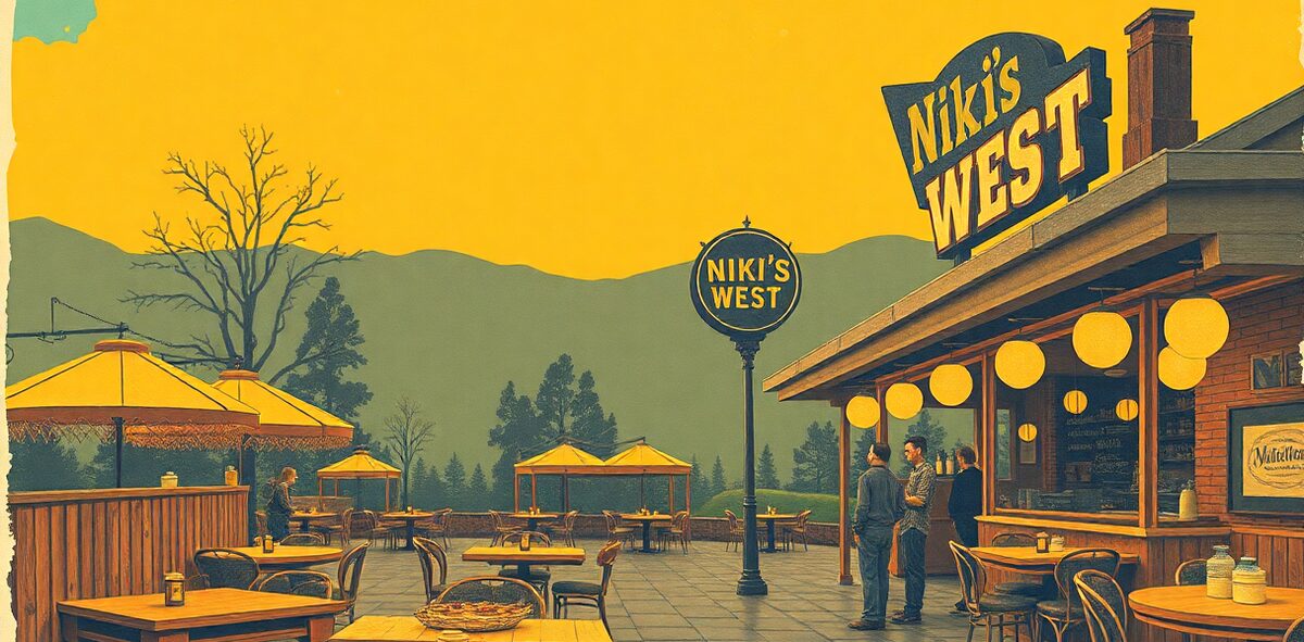 Illustrated featured image of Niki's West, Birmingham, Alabama — a Kick-It Pick