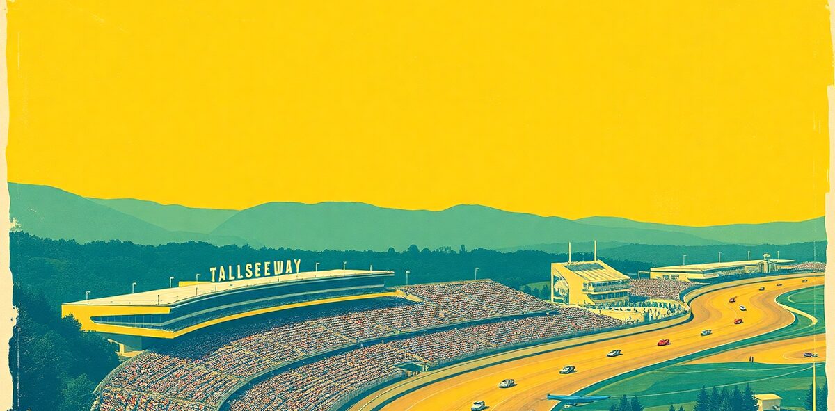 Illustrated featured image of Talladega Superspeedway, Talladega, Alabama — a Kick-It Pick
