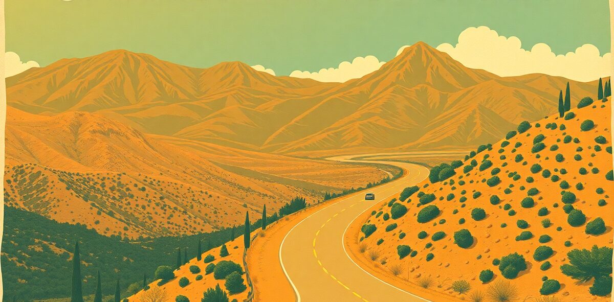Illustrated featured image of Catalina Highway, Tucson, Mount Lemmon, Arizona — a Kick-It Pick
