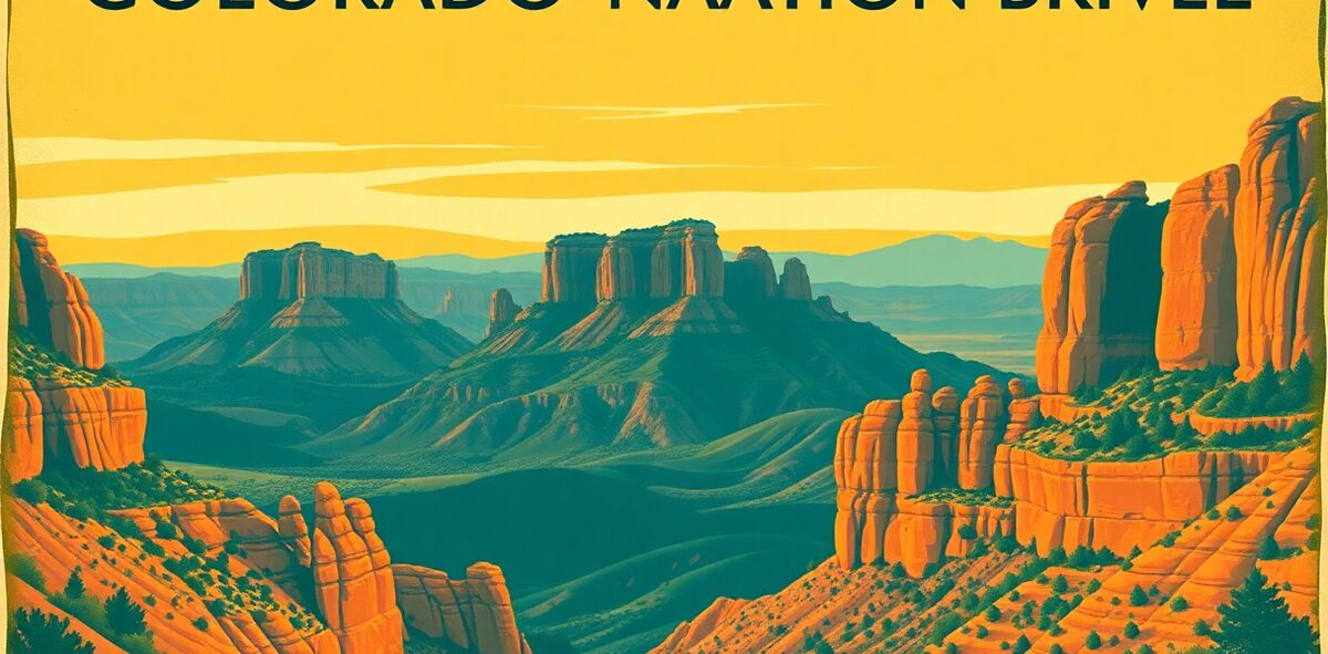 Illustrated featured image of Colorado National Monument (Rim Rock Drive), Colorado National Monument, Colorado — a Kick-It Pick