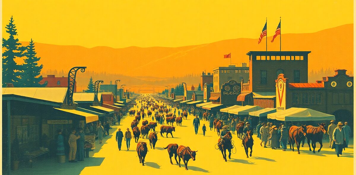 Illustrated featured image of National Western Stock Show, Denver, Colorado — a Kick-It Pick