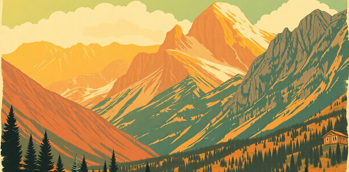 Illustrated featured image of San Juan Skyway (Ouray–Silverton–Telluride–Durango), San Juan Skyway, Colorado — a Kick-It Pick