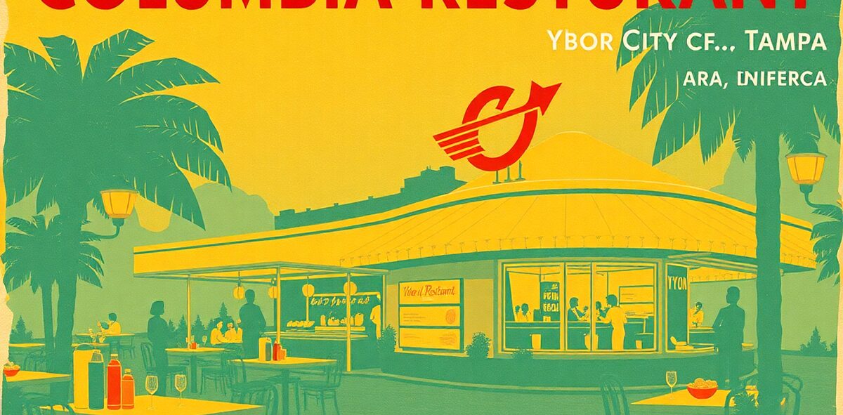 Illustrated featured image of Columbia Restaurant, Ybor City, Tampa, Florida — a Kick-It Pick