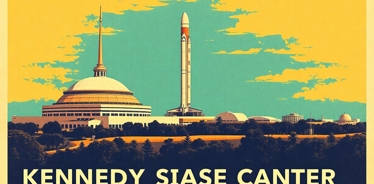 Illustrated featured image of Kennedy Space Center, Cape Canaveral, Florida — a Kick-It Pick