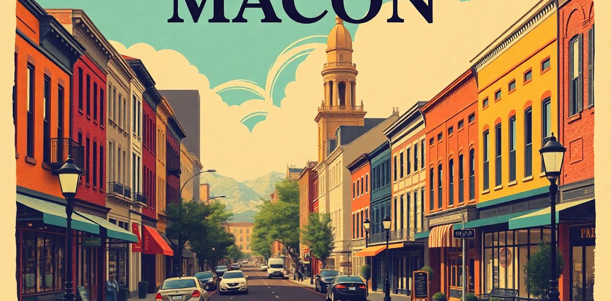 Illustrated featured image of Macon, Macon, Georgia — a Kick-It Pick