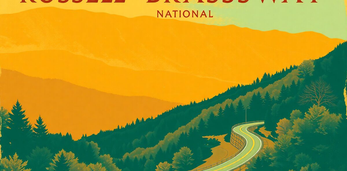 Illustrated featured image of Russell–Brasstown National Scenic Byway, Blairsville / Helen, Georgia — a Kick-It Pick