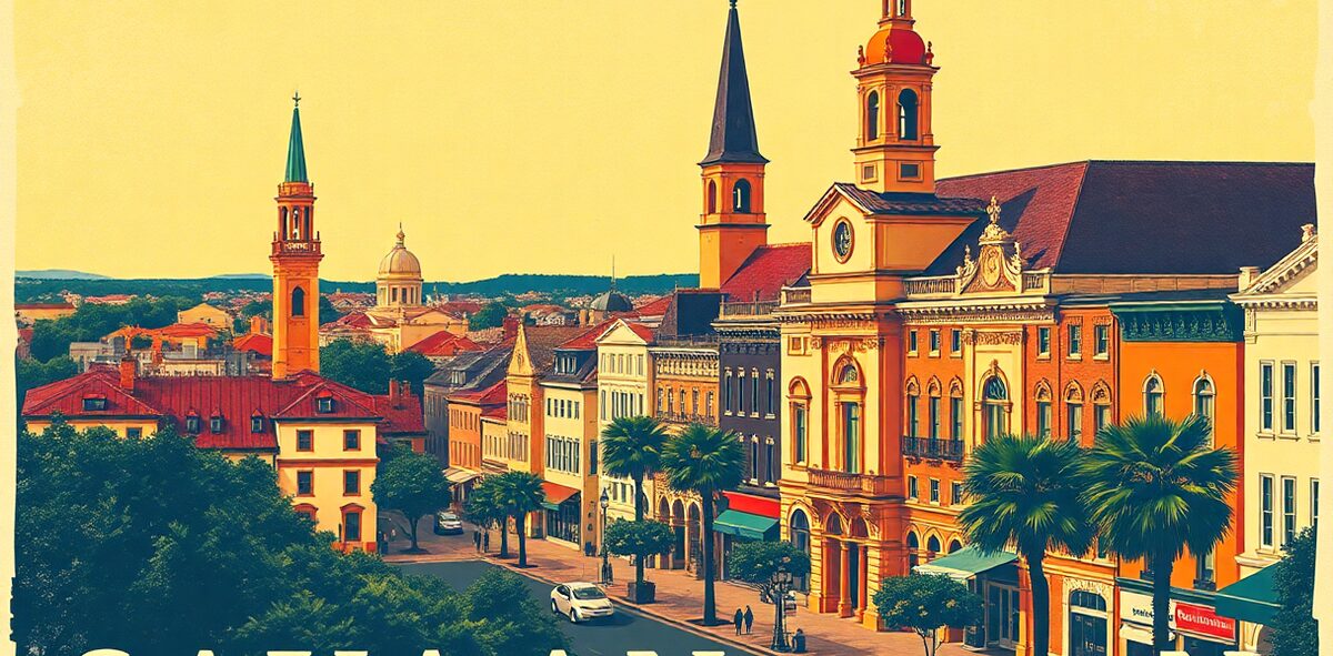Illustrated featured image of Savannah Historic District, Savannah, Georgia — a Kick-It Pick