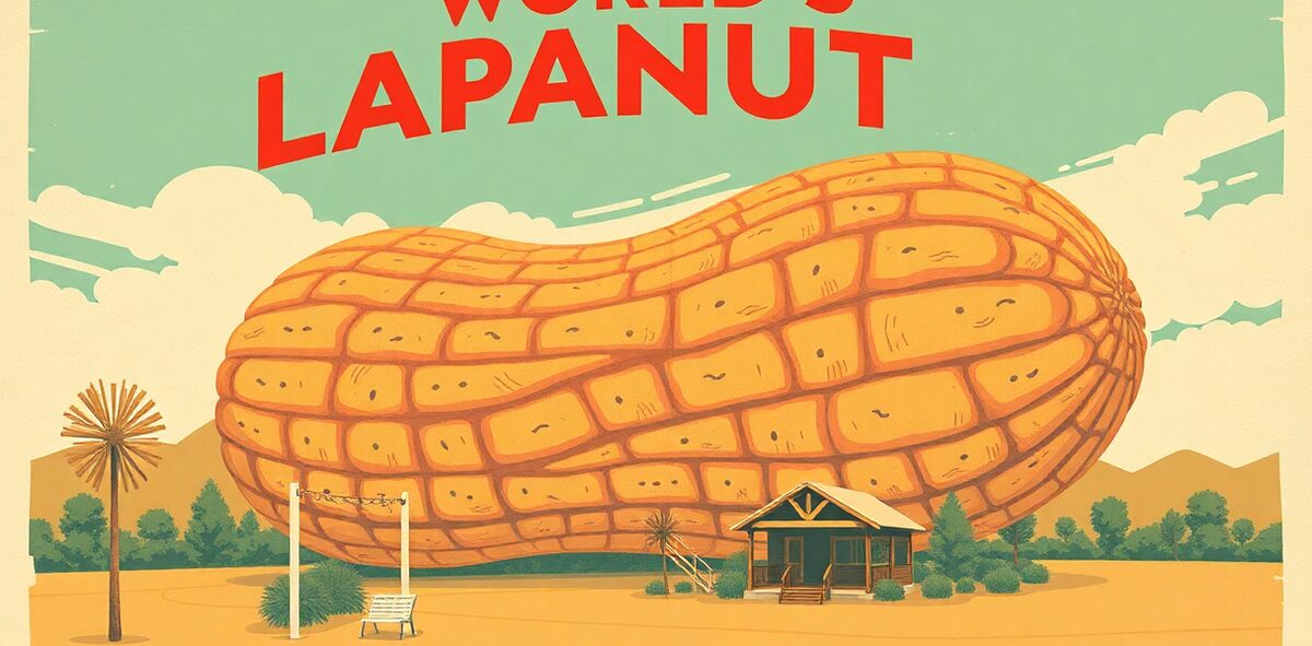 Illustrated featured image of World's Largest Peanut, Ashburn, Georgia — a Kick-It Pick