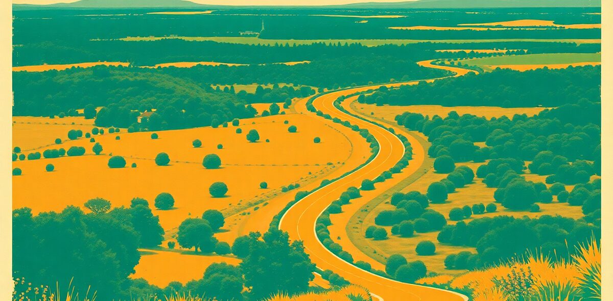 Illustrated featured image of K-177, Council Grove to Cassoday, Kansas — a Kick-It Pick