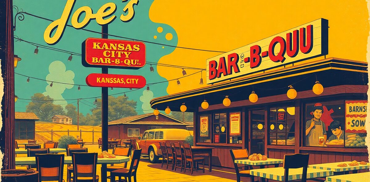 Illustrated featured image of Joe's Kansas City Bar-B-Que, Kansas City, Kansas — a Kick-It Pick