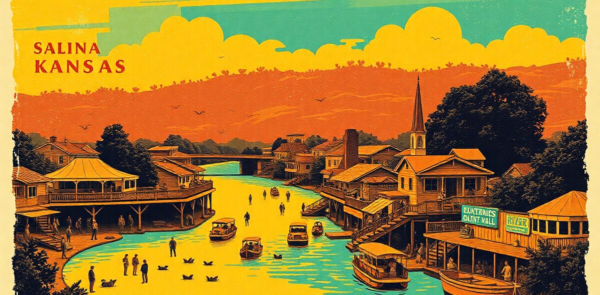 Illustrated featured image of Smoky Hill River Festival, Salina, Kansas — a Kick-It Pick