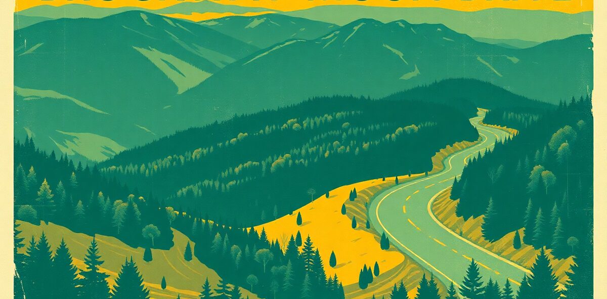 Illustrated featured image of Brockway Mountain Drive, Brockway Mountain, Michigan — a Kick-It Pick