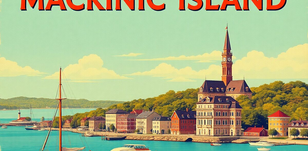 Illustrated featured image of Mackinac Island, Mackinac Island, Michigan — a Kick-It Pick
