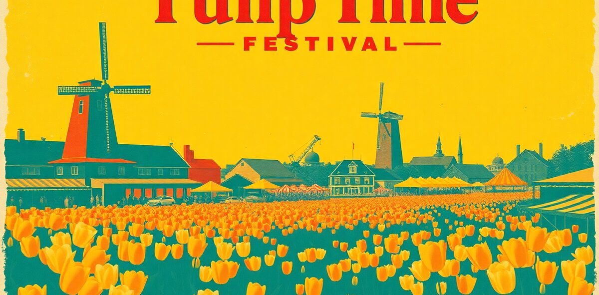 Illustrated featured image of Tulip Time Festival, Holland, Tulip Time, Michigan — a Kick-It Pick
