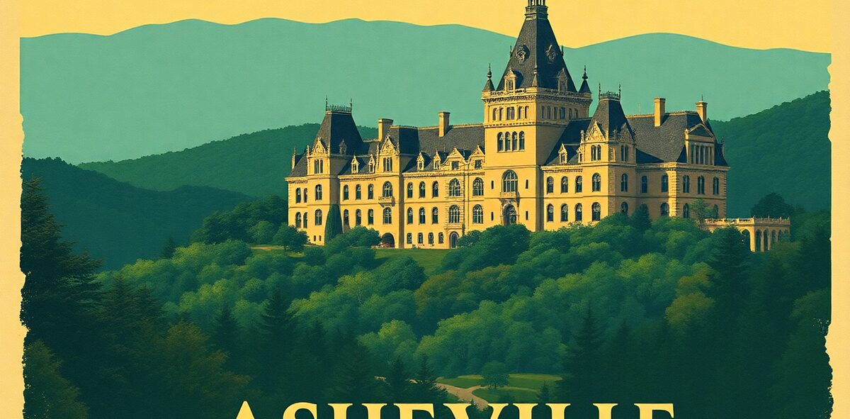 Illustrated featured image of Asheville & the Biltmore Estate, Asheville, North Carolina — a Kick-It Pick