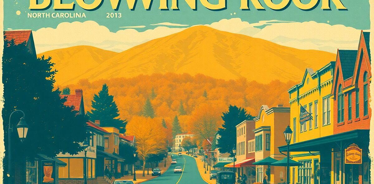 Illustrated featured image of Blowing Rock, Blowing Rock, North Carolina — a Kick-It Pick