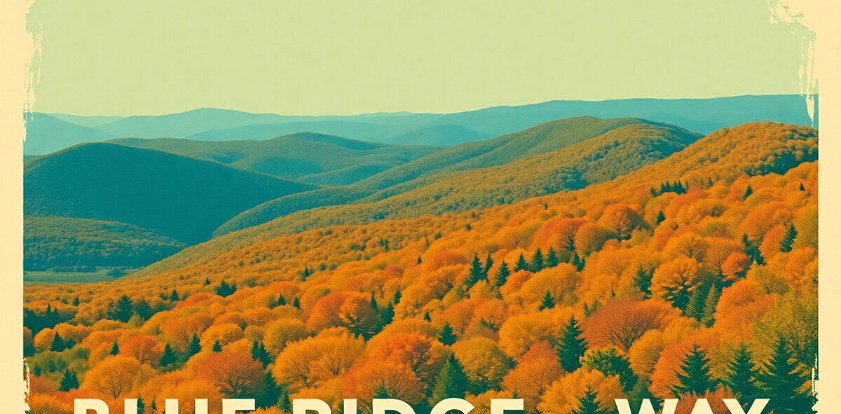 Illustrated featured image of Blue Ridge Parkway, the Blue Ridge Parkway, North Carolina — a Kick-It Pick