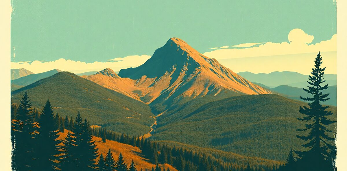 Illustrated featured image of Grandfather Mountain, Linville, North Carolina — a Kick-It Pick
