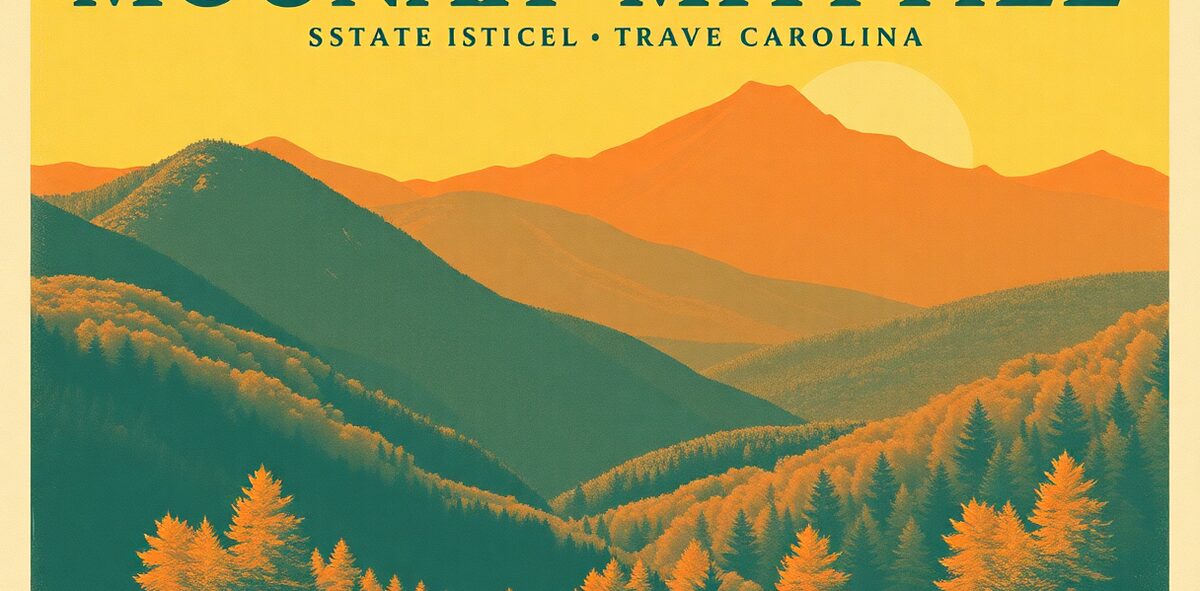 Illustrated featured image of Mount Mitchell State Park, Burnsville, North Carolina — a Kick-It Pick