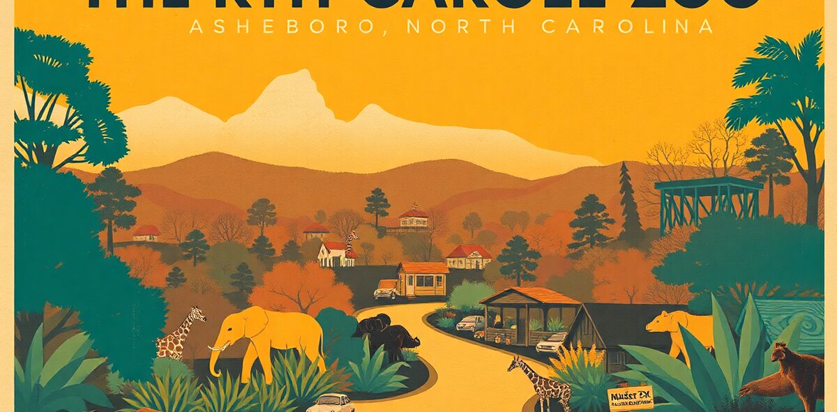 Illustrated featured image of The North Carolina Zoo, Asheboro, North Carolina — a Kick-It Pick
