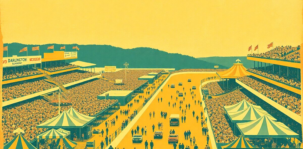 Illustrated featured image of Cook Out Southern 500 at Darlington Raceway, Darlington, South Carolina — a Kick-It Pick