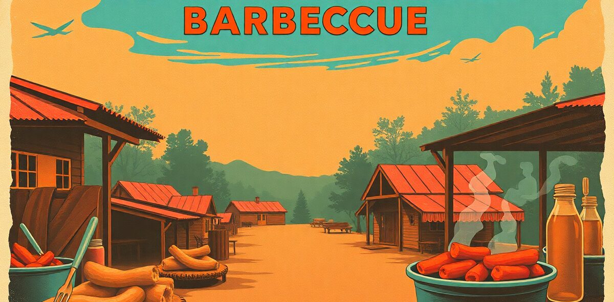 Illustrated featured image of South Carolina Barbecue, statewide, South Carolina — a Kick-It Pick