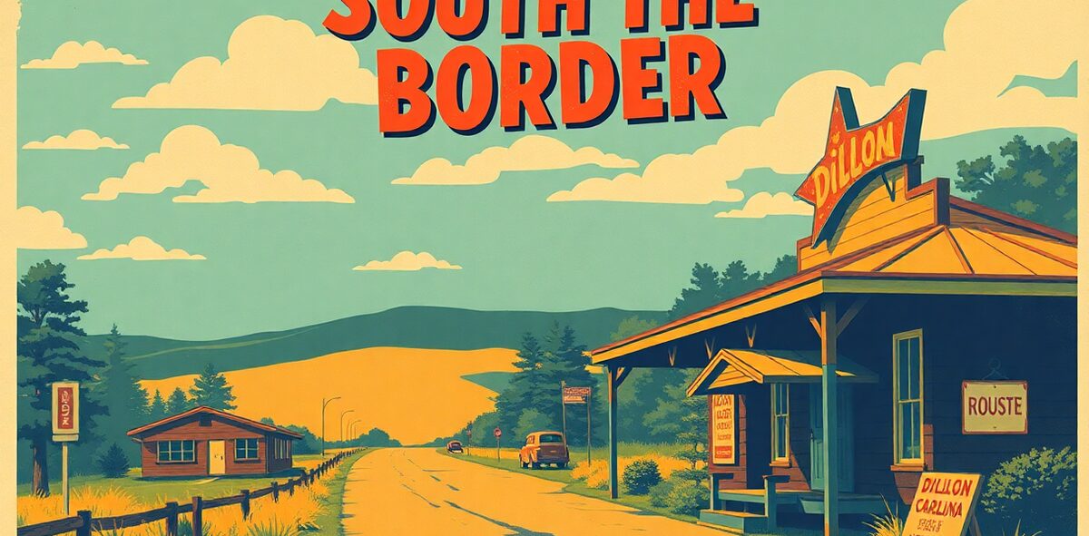 Illustrated featured image of South of the Border, Dillon, South Carolina — a Kick-It Pick