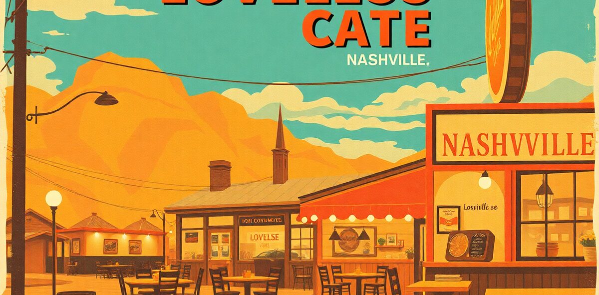 Illustrated featured image of Loveless Cafe, Nashville, Tennessee — a Kick-It Pick