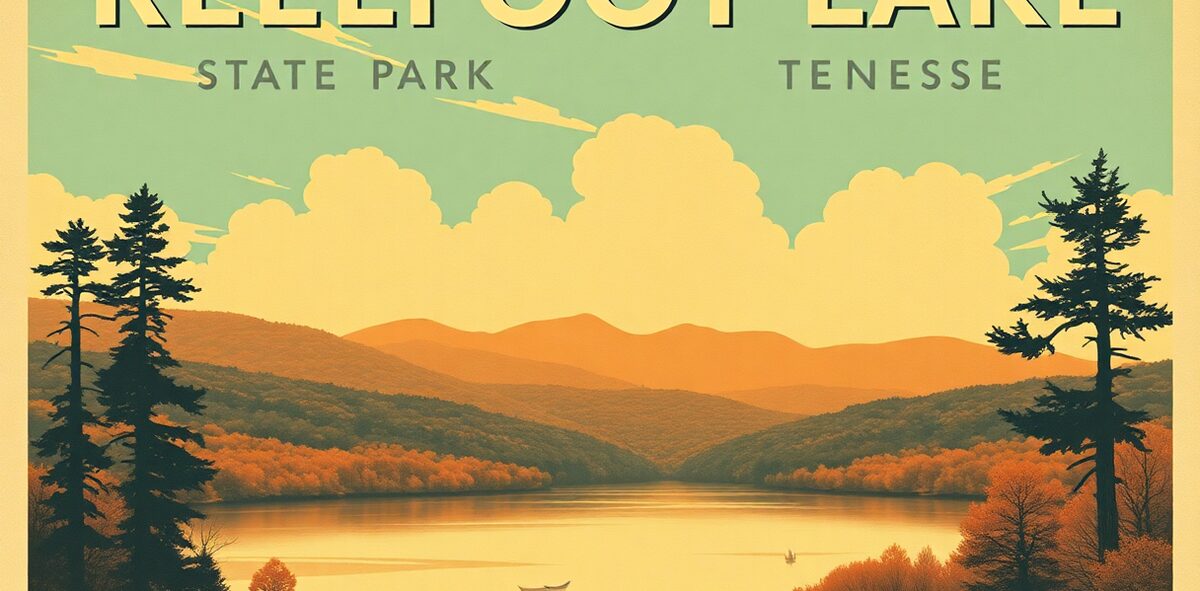 Illustrated featured image of Reelfoot Lake State Park, Tiptonville, Tennessee — a Kick-It Pick