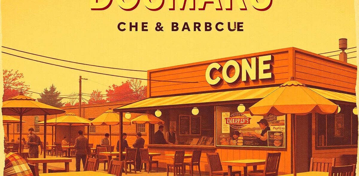 Illustrated featured image of Doumar's Cones & Barbecue, Norfolk, Virginia — a Kick-It Pick