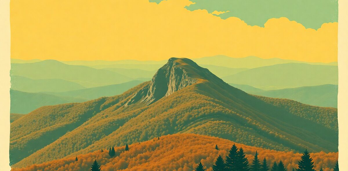 Illustrated featured image of McAfee Knob, Appalachian Trail, Catawba, Virginia — a Kick-It Pick