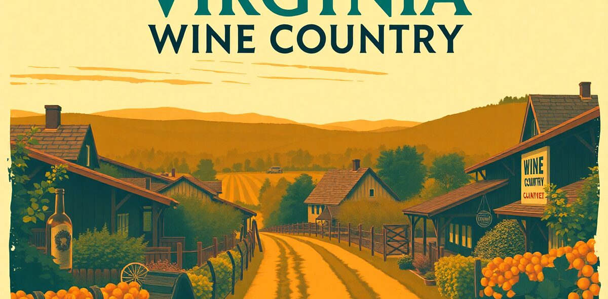 Illustrated featured image of Virginia Wine Country, Charlottesville, Virginia — a Kick-It Pick